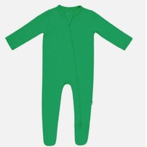 Kyte Baby Fern Green Zip Footie 12-18m